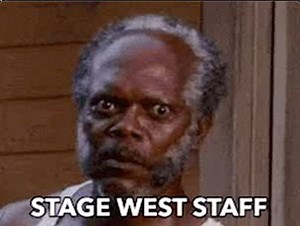 Us staring at COVID-19, impatiently waiting for it to go away so we can get back to live theatre... | Stage West