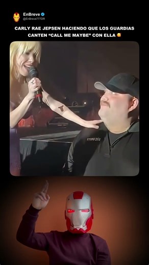 Carly Rae Jepsen haciendo que los guardias de seguridad canten “CALL ME MAYBE” con ella 🥰