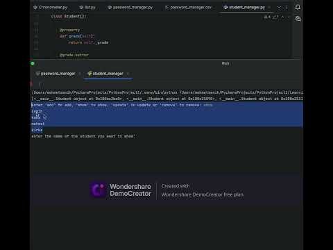 I Built a Student Manager in Python