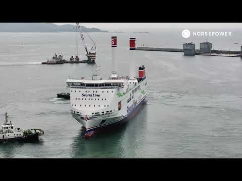 Watch a Norsepower Rotor Sail installation in under a minute on Stena Connecta
