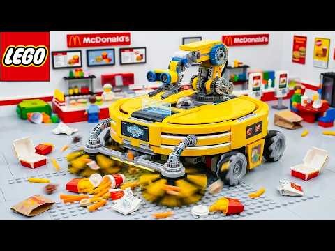 Mc Donald's Cleaning Robot | I Built an Automatic LEGO Cleaning Machine | LEGO Creative Toys