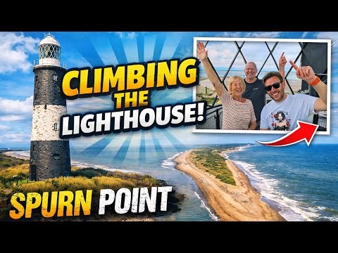 We Climbed a Lighthouse at the Edge of England! 😱 Spurn Point