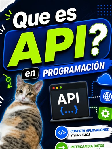 QUE ES API en menos de 1 minuto 💻 Aprenderás lo que es una api dentro de la programación en la clase de hoy ✨️ #Javascript #programación #api #digitalenjoy #curiosidades