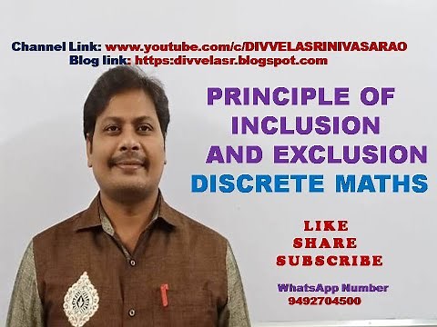 PRINCIPLE OF INCLUSION AND EXCLUSION | DISCRETE MATHEMATICS | SET THEORY | PRINCIPLE OF INCLUSION