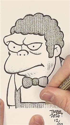 SIMPSONS FACES 12/20: Moe Szyslak #drawingvideo #thesimpsons #terrybrownart #moeszyslak