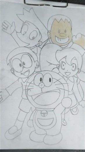 doraemon cartoon drawing #Doraemon #viralshorts