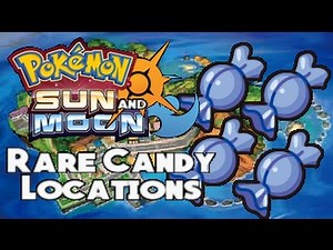 Pokemon Sun And Moon - All Rare Candy Locations (Read Description)