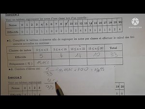 STATISTIQUE : exercices 1AC, 2AC:تمارين الاحصاء الاولى والتانية اعدادي