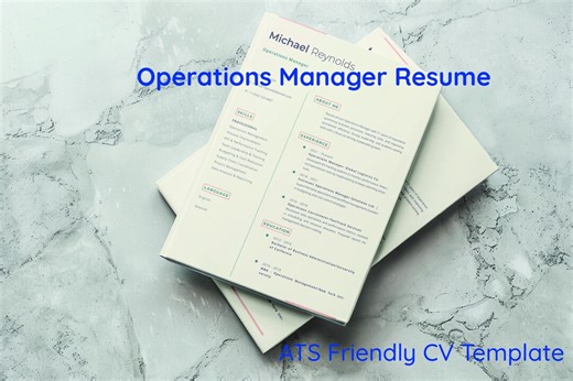 Operations Manager Resume Template | ATS Friendly CV | Professional Modern Resume | Editable Canva & Word | Instant Download - Etsy