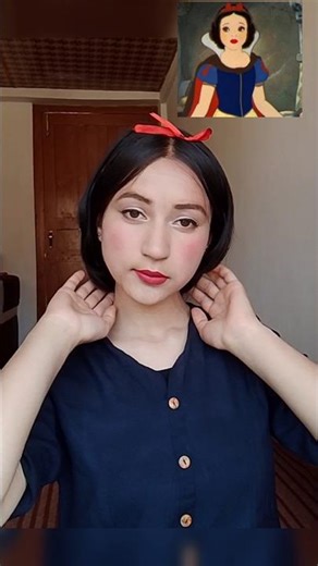 Snow white Make up look 🎀#shorts #yt #makeup #snowwhite #disney