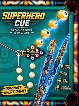 8 ball pool | 9 ball With Superhero Cue 🔥