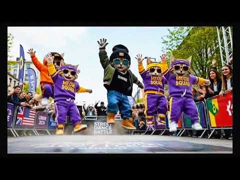 Breakdancing in London. #funnyvideos #cats #dance #aiart.