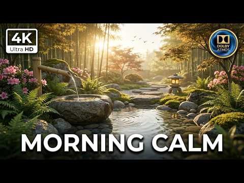 Morning Birds & Zen Garden Water 🌸 Calming Nature Sounds for Meditation