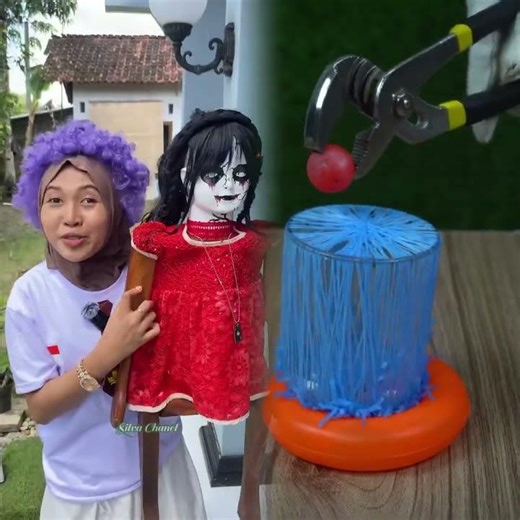 Adu boneka setan #kreatif #comedy #lucu #tips #hiburan #shortvideo