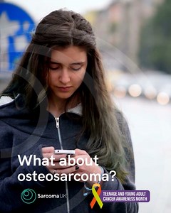 🦴 Osteosarcoma is the most common form of bone sarcoma in teenagers and young adults, often affecting the knee, thigh bone, shin bone, or upper arm. Learn more about this type of sarcoma and its impact on young people. 🩺 Symptoms can include bone pain (especially at night), a mass or swelling, and restricted joint movement. These symptoms can sometimes be mistaken for more common issues like sports injuries or growing pains. If you experience persistent symptoms, visit your GP. 🔍 If your GP s