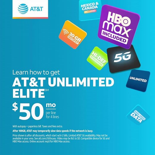 Want a plan with HBO Max included and more? Learn how to get Unlimited Elite℠ on America's Best Network. | AT&T
