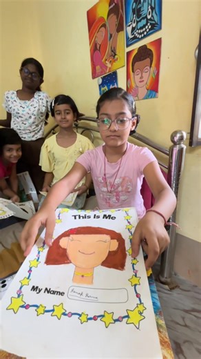 Art Activity with kids show me your creativity 😍 #shorts #short
