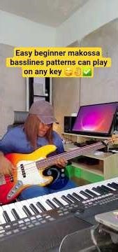Easy beginner makossa basslines patterns can play on any key 😋👌✅ #shorts #basslessons