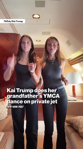 Kai Jones Dances to YMCA on Trump's Private Jet