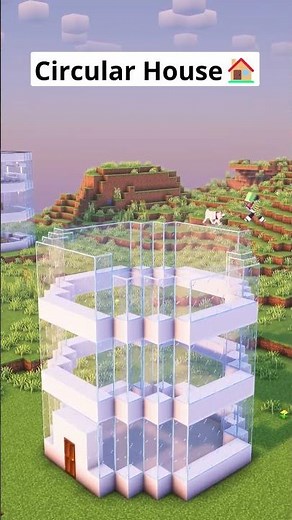 Minecraft Circular Modern House🏠 #shorts
