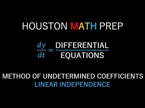 Undetermined Coefficients (Multiplying by x for Linear Independence)