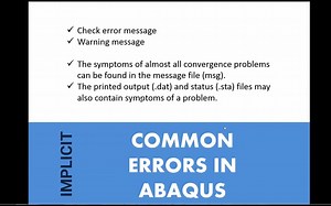 如何解决ABAQUS中的常见错误