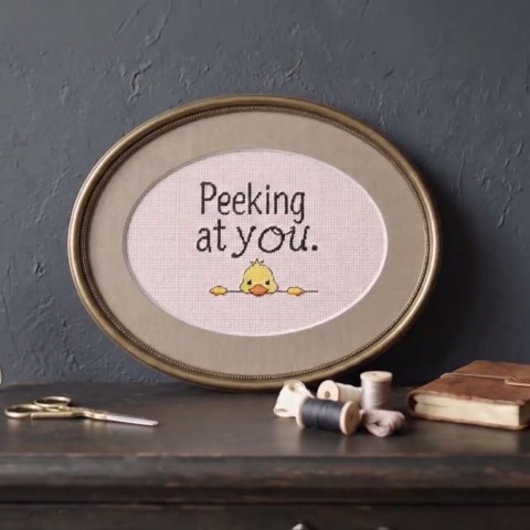 Duck Peeking Counted Cross Stitch Pattern PDF, Hand Embroidery Design, Wall Decor Chart for Framing, Instant PDF Download - Etsy