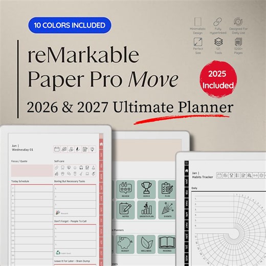 Remarkable Paper Pro Move Templates