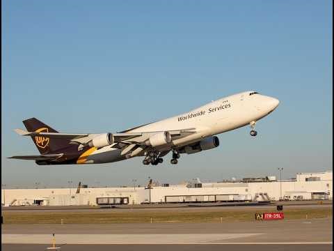 Boeing 747-400 ERF UPS Cargo n598up PMDG takeoff from LTFM