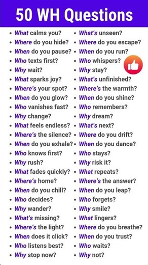 50 WH-Questions in English | Learn How, When, Where & Why with Examples! #english #learnenglish