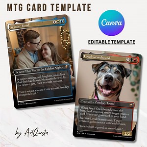 Custom MTG Card Template (digital Download),editable Trading Card in Canva, Personalized TCG for Gamer, Couple, Friend, Birthday,anniversary - Etsy