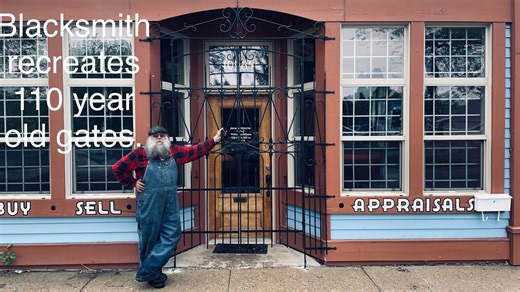 A blacksmith rebuilds century old gates using traditional metalworking skills