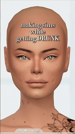 making sims while getting DRUNK!😳 #sims4 #thesims4 #sims #shorts