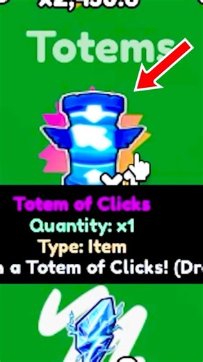 New TOTEM of CLICKS is OP😱 Tap Simulator #roblox #shorts