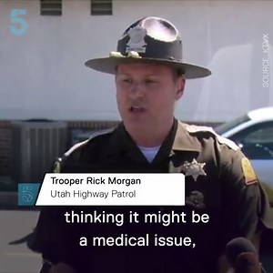 Dashcam footage shows the moment police pull over a 5-year-old boy who has stolen his mum's car. The child told officers he took the car so he could drive to California and buy a Lamborghini after his parents refused to buy him one - he showed the police a wallet as proof, containing just $3. Utah Highway Patrol | Channel 5 News