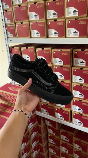 Vans Custom Ideas: All Black Velcro Sneakers