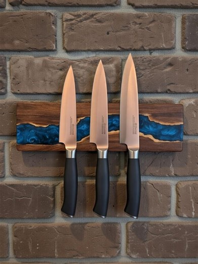 Epoxy Resin Magnetic Knife Holder, Handmade Knife Holder, Kitchen Decor, Unique Knife Storage, Luxury Knife Holder, Home Decor Gift - Etsy Australia