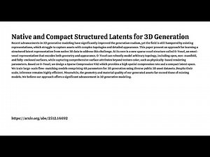 Native and Compact Structured Latents for 3D Generation