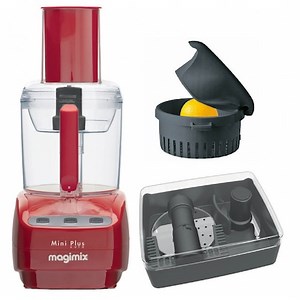 Robot multifunctional MAGIMIX Le Mini Plus, Motor profesional 400W, Razuire, Framantare, Feliere, Maruntire, Presa citrice, Rosu - eMAG.ro