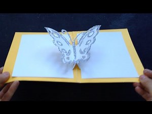 Easy Butterfly Kirigami Pop Up Card, DIY Birthday Day Gift Craft