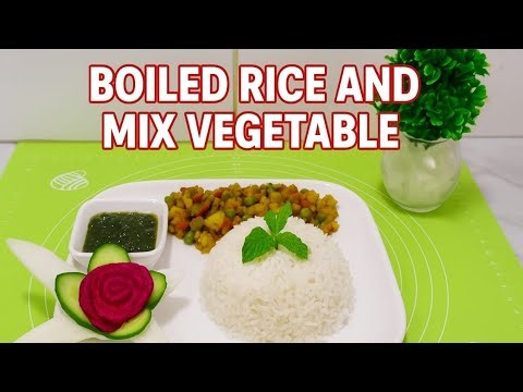 Mix #vegetables #and #delicious#boiled rice#
