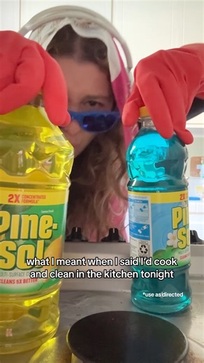 what does your version of cleaning the kitchen look like? | Pine-Sol