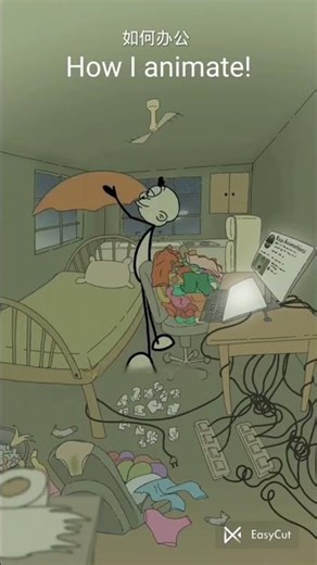 How I ACTUALLY Animate 🎨✨ (The Struggle is Real!)#shorts #funny #Animation #Animator #Art