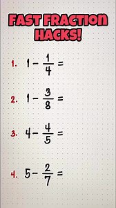 Fast Fraction Hacks! #mathtrick #mathhacks | Prof D