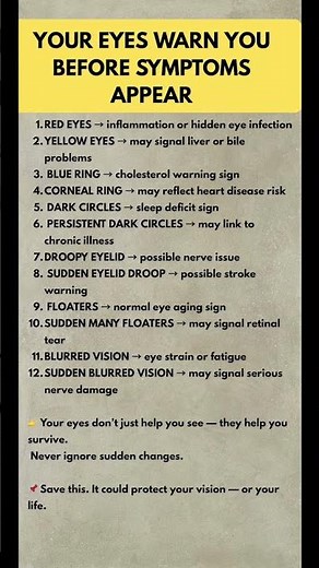 12 Eye Warning Signs That Can Signal Serious Health Problems #healthawareness #transformyourhealth