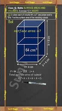 Q1 Ex 12.1 Class 10 Maths | Surface Areas and Volumes | NCERT Solution Explained.