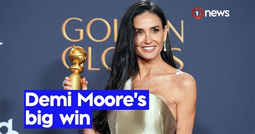 Demi Moore wins first-ever major acting award at Golden Globes | TVNZ