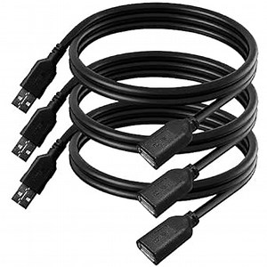 𝟏𝟎𝐅𝐓 USB Extension Cable USB 2.0 Extender Cable USB Male to Female Extension Cable for USB Flash Drive, Card Reader, Hard Drive, Keyboard, Mouse, PlayStation, Xbox, Printer (3 Pack)…