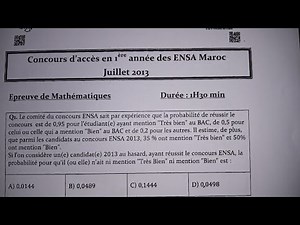 correction concours ensa 2013 mathématiques