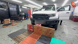 Ford Ranger Full Car Soundproofing! Are you frustrated by the various noises that occur when driving your 4X4 on uneven road surfaces or at high speeds on the highway? These noises may include wind noise, outside traffic noise, engine noise, floor vibration noise, and tire running noise, which can be very loud. No worries, come to CCS and we have the right noise reduction solution for all 4X4 cars. Our basic solution includes: 1) Reducing wind, traffic, and tire noise from all 4 doors. 2) Preven